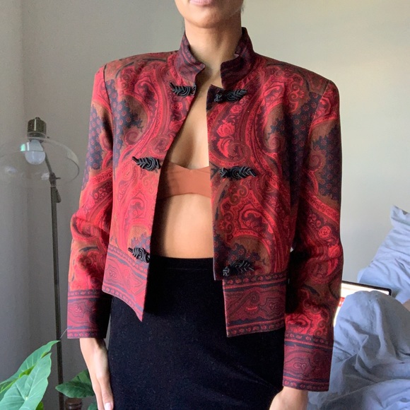 Vintage silk blazer - Picture 2 of 4